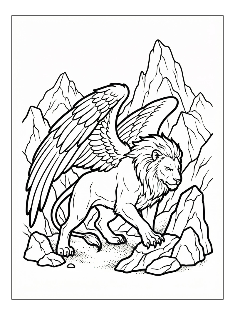 Elder Griffin Stalking In Mountains