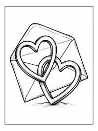 Interlocking Hearts Balancing With Envelope