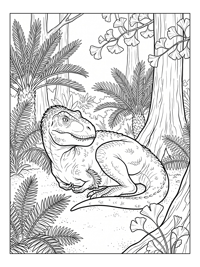 Tyrannosaurus Resting In Cretaceous Forest