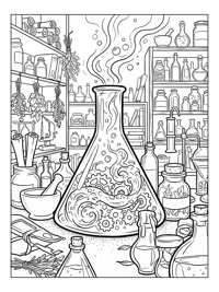 Potion Brewing In Wizard Laboratory