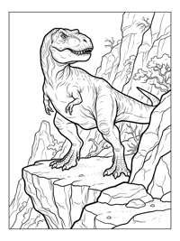 Tyrannosaurus Rex Guarding Cliffside Overlook