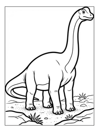 Baby Brachiosaurus Standing On Plain
