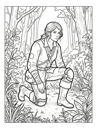 Resilient Sentinel Kneeling Forest Clearing