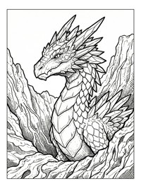 Crystal Dragon Guards Volcanic Rocks