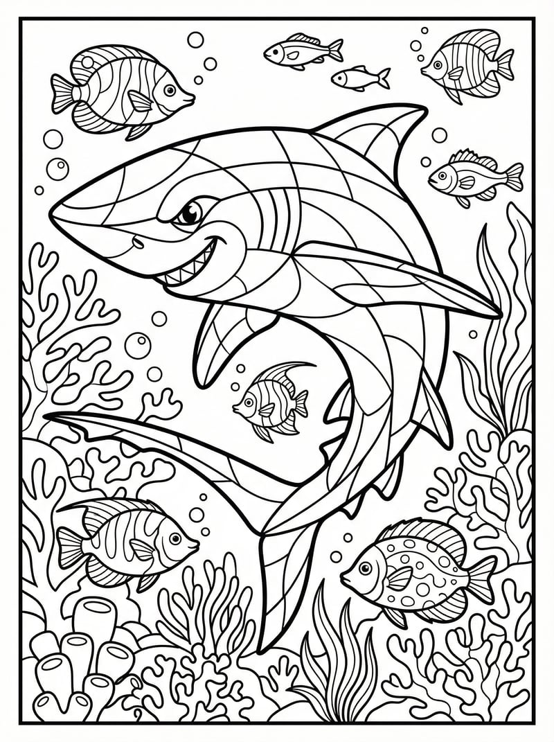 A Cheeky Thresher Shark, Hunting, In Coral Reef