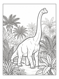 Brachiosaurus Standing In Fern Valley