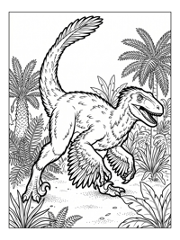 Raptor Dinosaur Hunting Prehistoric Jungle