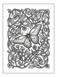 Pipevine Swallowtail Butterfly Surrounded By Vines