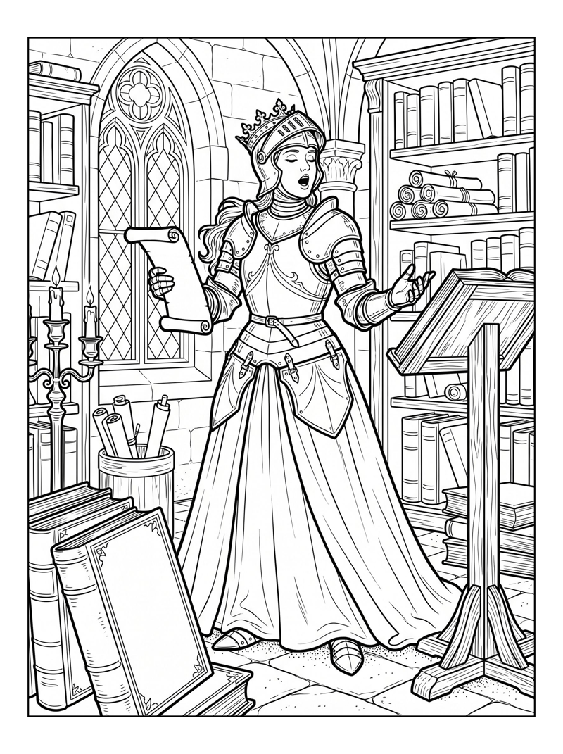 Knight Princess Singing Castle Library
