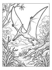 Short-Tailed Pterodactyl Soaring Riverbank