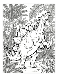 Stegosaurus Hatchling Stretching In Fern Valley