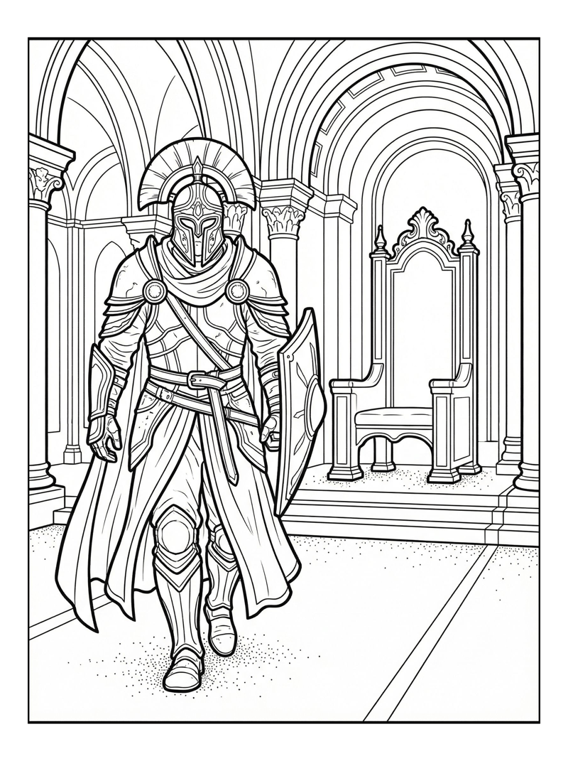 Royal Knight Walking Palace Throne Room