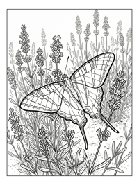 Zebra Longwing Butterfly Migrating Lavender Field