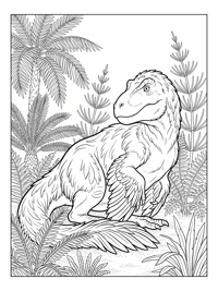 Feathered Tyrannosaurus Resting In Jungle