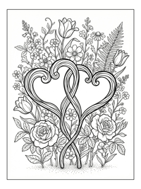 Interlocking Hearts Balancing In Garden