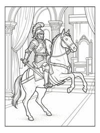 Armored Knight Horse Throne Room