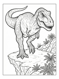 Tyrannosaurus Rex Stalking Cliffside