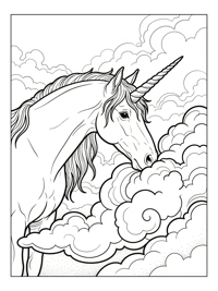 Unicorn Nuzzling Cloud Kingdom