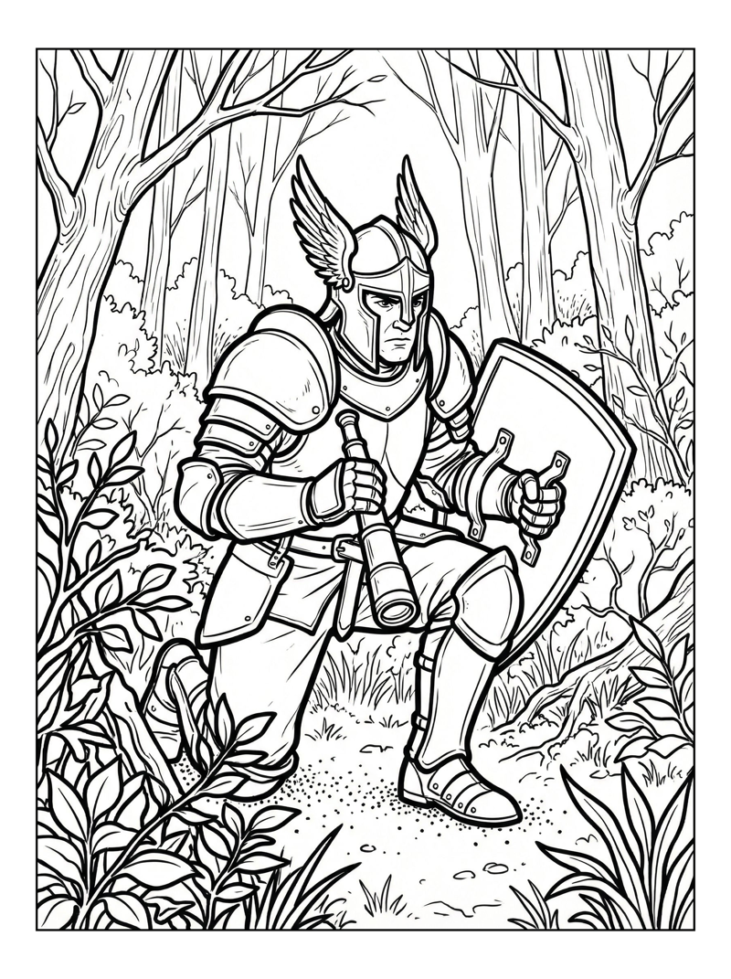 Paladin Scouting Forest Clearing