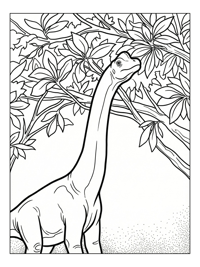 Brachiosaurus Reaching High Tree Canopy