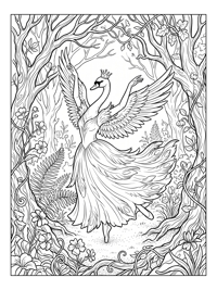Swan Princess Dancing Enchanted Forest