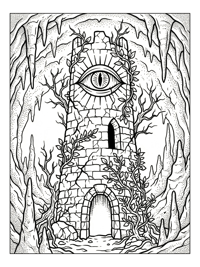 Wizard Tower Crumbling In Cavern