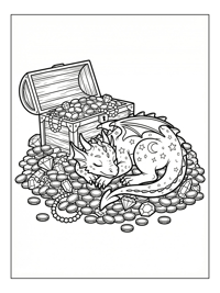 Dragon Sleeping On Treasure Pile