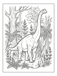 Brachiosaurus Wandering Prehistoric Jungle