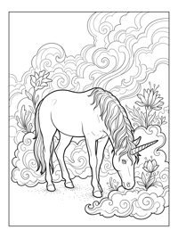 Unicorn Grazing In Cloud Kingdom