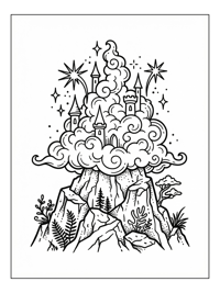 Cloud Castle On Mountain Peak