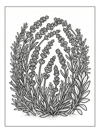 Lavender Flowers Arching In Garden