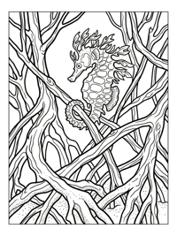 Seahorse Jumping Mangrove Roots