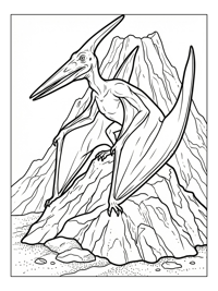 Pterodactyl Perching On Volcano