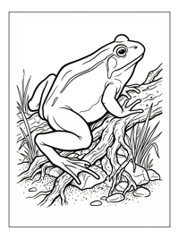 Bullfrog Resting On Muddy Riverbank