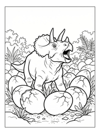 Juvenile Triceratops Roaring Nesting Ground