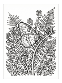 Malachite Butterfly Rests On Fern Stem
