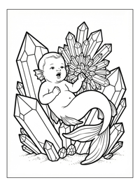 Baby Mermaid Singing In Crystal Grotto