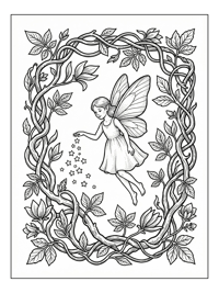 Fairy Sprinkling Stars Among Vines