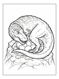 Tyrannosaurus Rex Nesting On Cliff