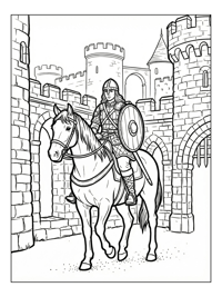 Shield Maiden Riding Inside Castle Walls