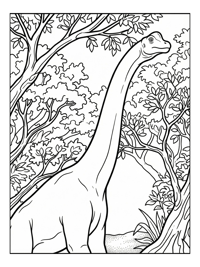 Juvenile Brachiosaurus Reaching Tree Canopy