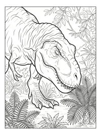 Tyrannosaurus Sniffing Prehistoric Jungle