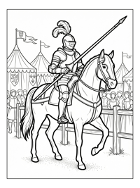 Knight On Horse At Tournament Grounds