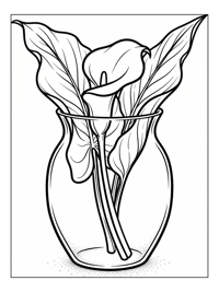 Calla Lily In Glass Vase