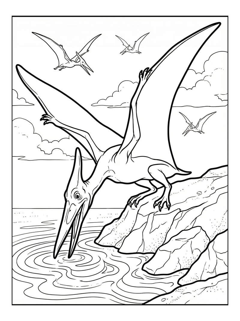 Pterodactyl Fishing By Water