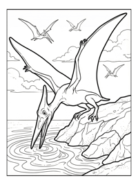 Pterodactyl Fishing By Water