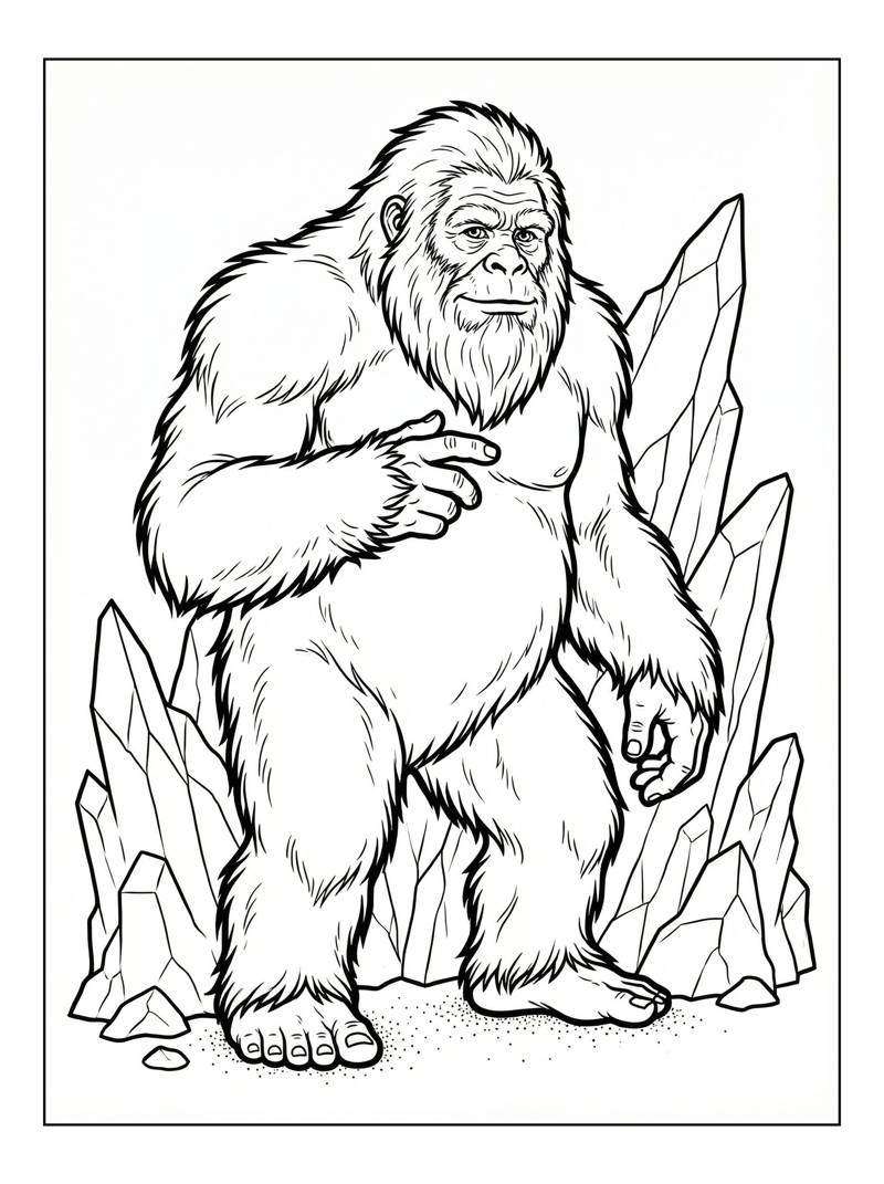 Elder Yeti Pointing Surrounded By Ice