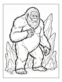 Elder Yeti Pointing Surrounded By Ice