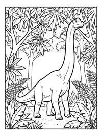 Juvenile Brachiosaurus In Jungle Canopy