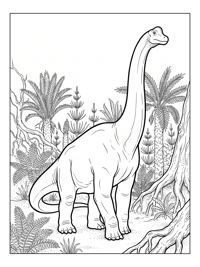 Brachiosaurus Standing In Prehistoric Swamp
